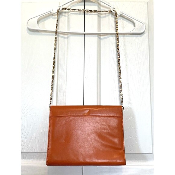 Bellini Handbag 9"Wx7"H Fold over Snap w/Goldtone Chain Handle 16.5"L - Picture 2 of 12